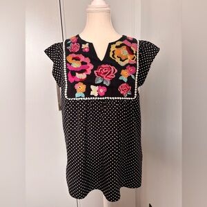 Savanna Jane Black and White Flutter Sleeve Sundress